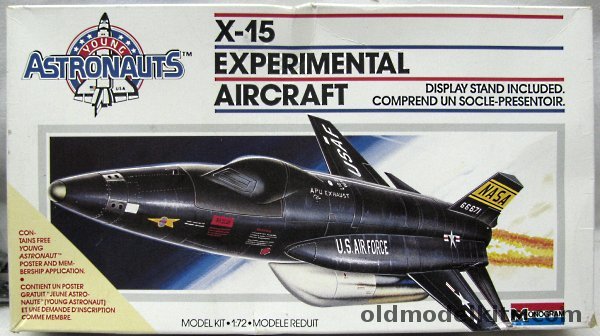 Monogram 1/72 X-15 Experimental Aircraft - Young Astronauts Issue, 5908 plastic model kit